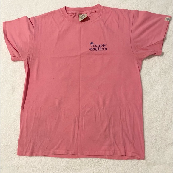 “Classy, Preppy, & Sweet” Simply Southern Pink Tee size Medium. - Picture 4 of 5